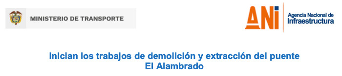 Inician los trabajos de demolición y extracción del puente El Alambrado