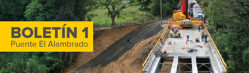 Estos son los avances para la reconstrucción del puente El Alambrado